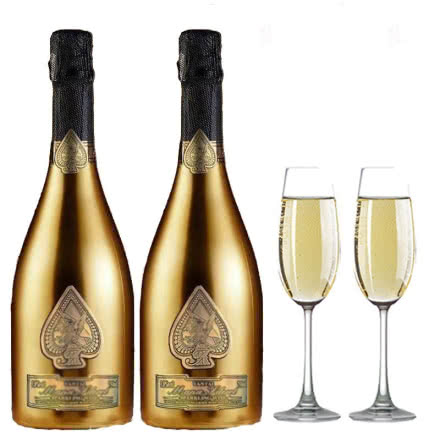 黑金版起泡酒葡萄酒神龙套酒吧夜场红酒白起泡酒甜型气泡酒女士750ml*2瓶